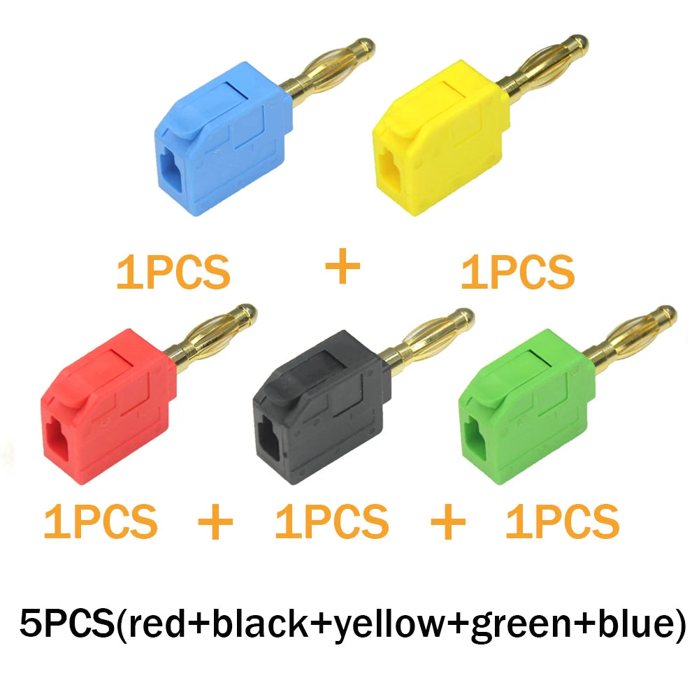 Mini Quick Wire connector 24A solder free banana plug gold-plated connector with direct insertion and pressing wire 0.5-2.5mm²