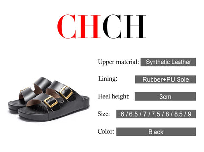 New Summer Beach Soft base massage Slippers Casual Double Buckle Non-slip Clogs Slides Women Men Slip on Flip Flop Shoe