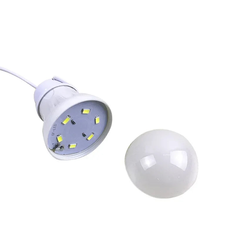 3/5/7W USB Lamp Bulb 5V Emergency Light Lamp LED USB Rechargeable Portable Camping Lantern For Outdoor Camping Tent Lighting