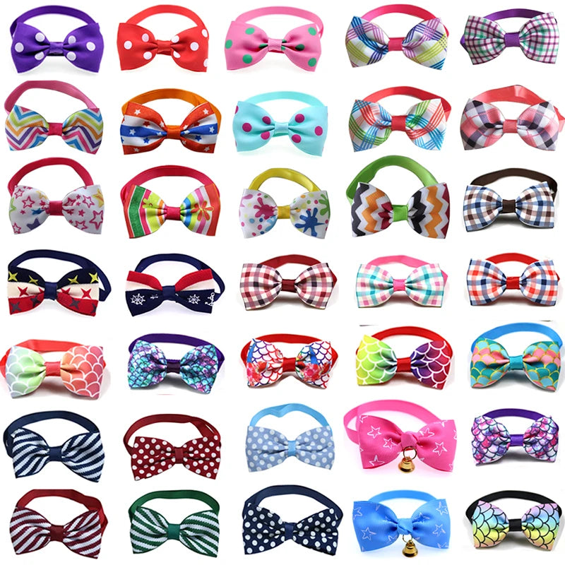 20pcs Dog Acccessories Dog Bow Tie  Bulk Dog Collar Bow Dog Bowtie Small Dog Cat Pet Supplies Dog Fashion Accessoreis Bow