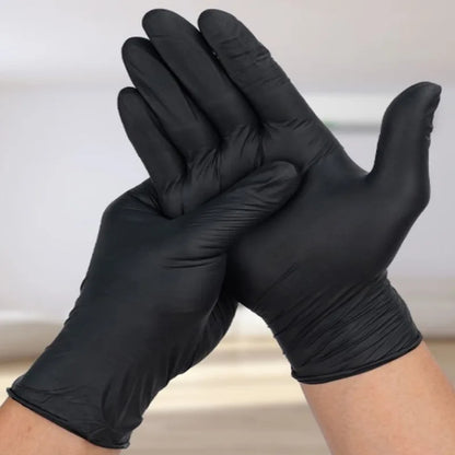 50PCS Disposable Gloves Black Nitrile Gloves Home Kitchen Cooking Tools Tattoo Washing Car Household Cleaning Work Gloves