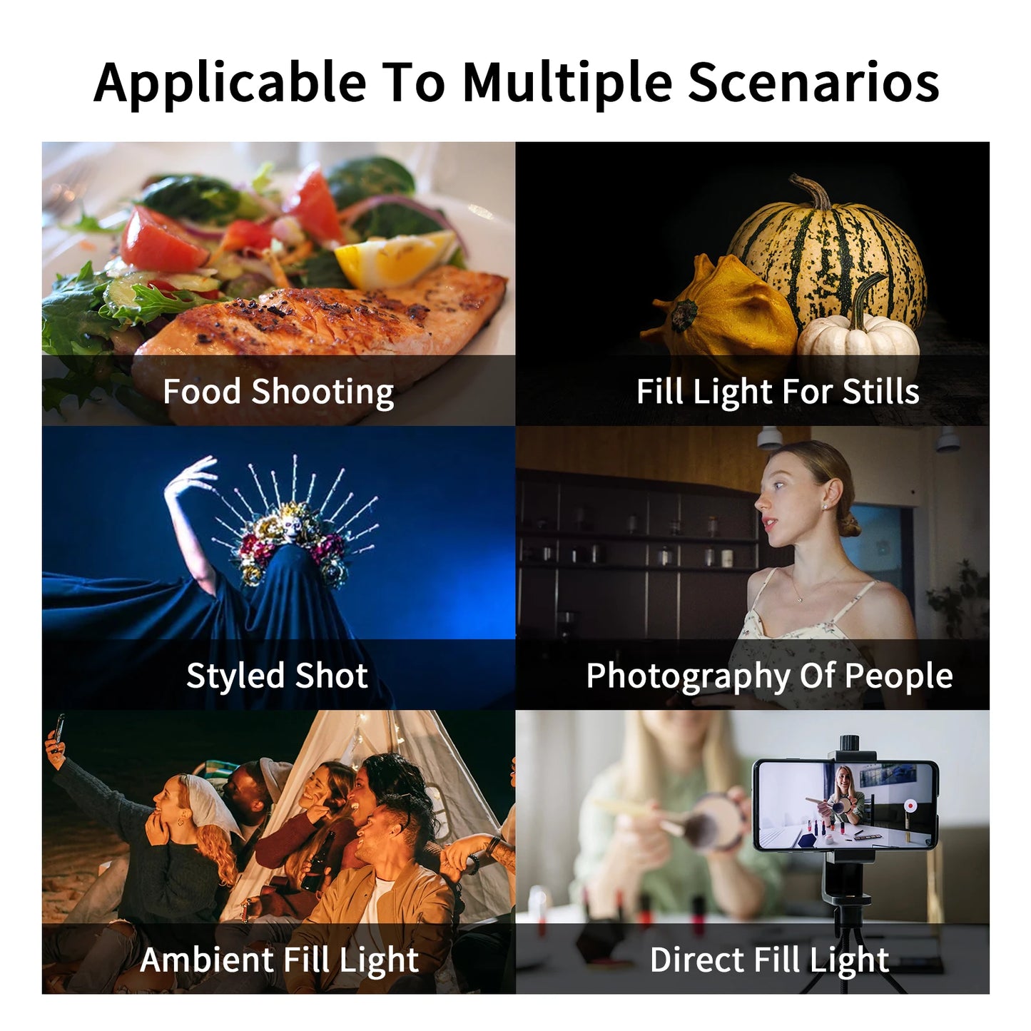 Desiontal X1 Adjustable RGB Multi-Color Photography Fill Light Photography Studio Equipment