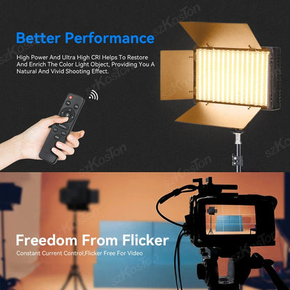 RGB Photography Video LED Fill Light Panel Photo Studio Lamp Kit For Video Recording Shoot Youtube Tiktok Live Streaming Lamp