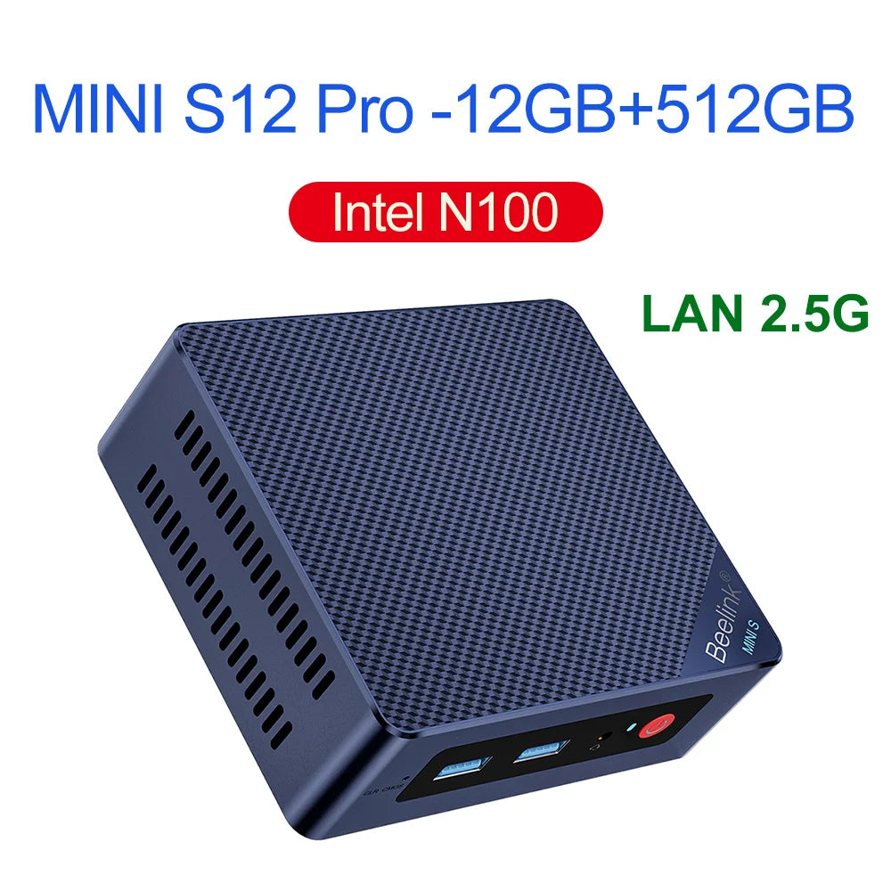 Beelink Mini S13 Intel Twin Lake N150 S12 Pro N100 16G 500G Windows 11 Mini S 11th N5095 DDR4 8GB 128GB Desktop Computer N95
