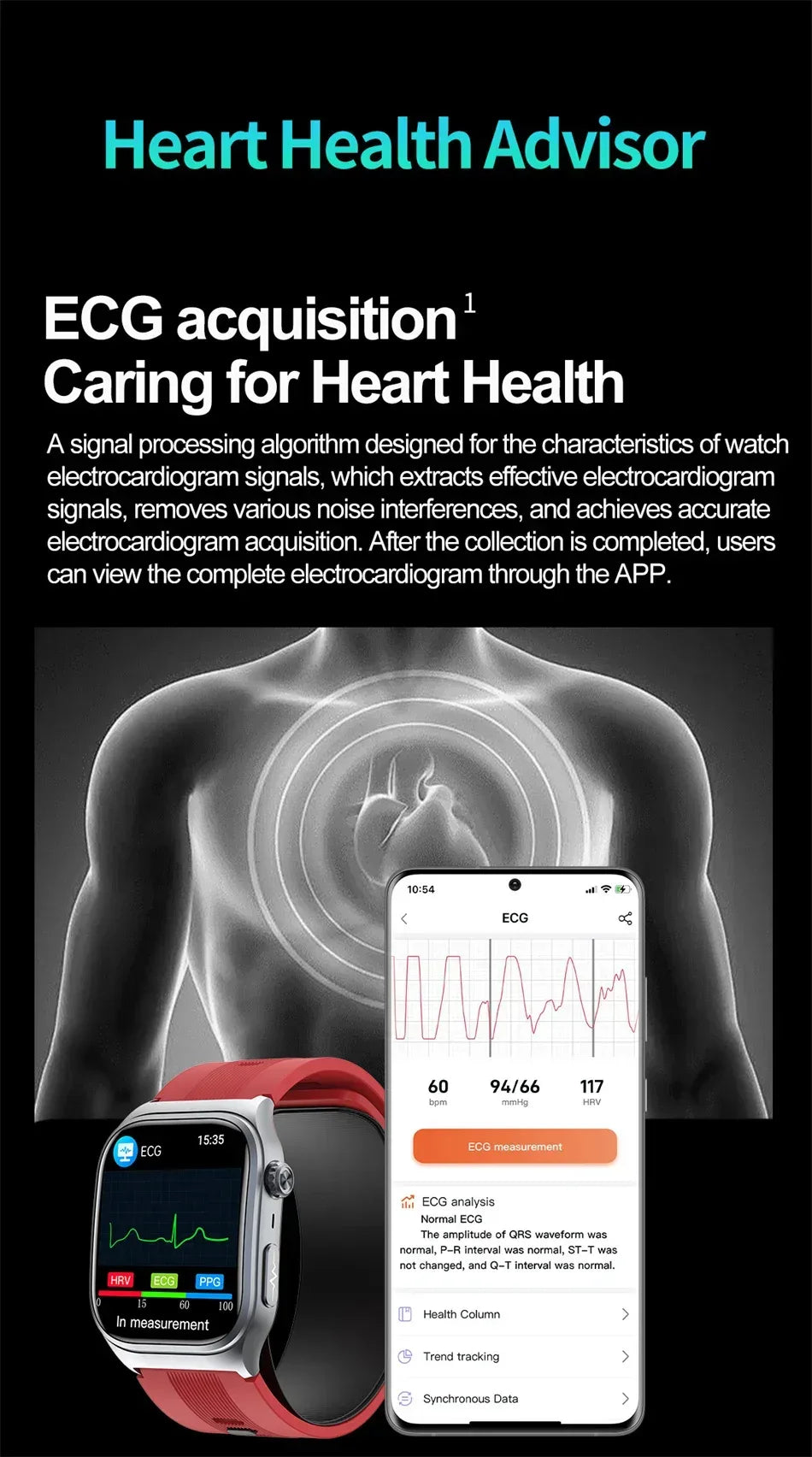 Sapphire Glass Air Pump Airbag Test Three High Smart Watches Men ECG Heart Rate Blood Pressure Health Tracker NFC Smartwatch