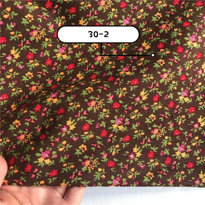 145cm Wide Printed Cotton and Linen Fabric Small Floral Patterns Retro Shirt Dress DIY Clothing Sewing Fabric 90% Cotton Content