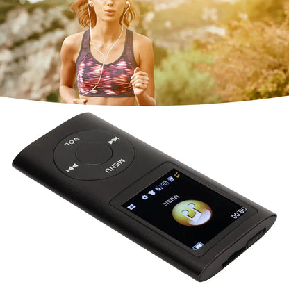 MP3 Player with Earphone Data Cable Stylish Multifunctional Lossless Sound Slim 1.8 Inch LCD Screen Portable MP3 Music Players