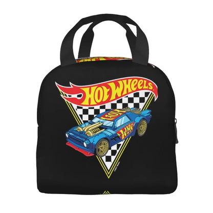 Custom Hot Wheels For Fans Thermal Insulated Lunch Bag Cartoon Sport Car Portable Lunch Container Travel Multifunction Food Box