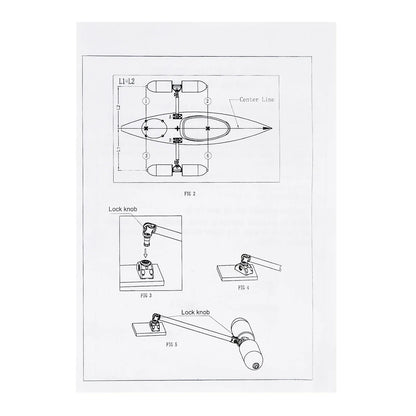 Marine Boat Kayak Red Durable Outrigger/Stabilizer System PVC and Aluminum for Most Kayaks and Canoes
