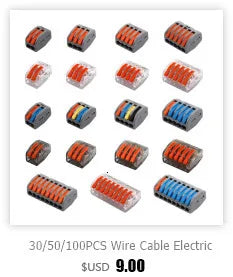Wire Connector 1 Input Multiple Output Electrical Splitter Push-in Terminal Block Butt Home LED Light Quick Wiring Connectors