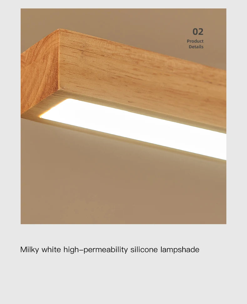 Modern Hanging Chandelier For Dining Room Kitchen Shop Long Table Wooden Chandelier Pendent Lamp Minimalist Design Led Lighting