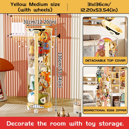 Extra Large Toy Storage Bucket Organize Home Plush Toys Neatly Sunglasses Smiley Design Top Can Place Figurines