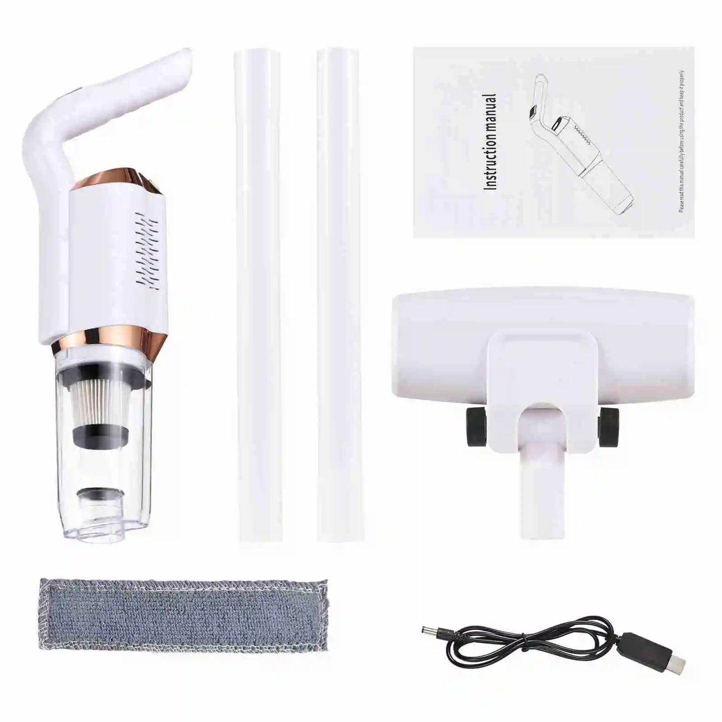 Cordless Vacuum Cleaner 8500pa Powerful Suction 600ml Dust Collecting Cup Car Vacuum Cleaner for Household