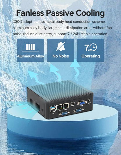 Fanless Industrial PC Intel J6412 N2840 J2900 4xCOM RS232 RS485 6xUSB 2x LAN HDMI VGA Mini PCIe WiFi 4G LTE GPIO Windows Linux