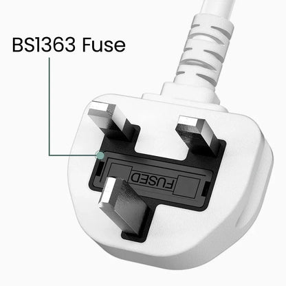 LENCENT Multi Plug Extension Socket with 4 Universal AC Outlets 3250W 13A Extension Plug Adapter with Switch for Home Office