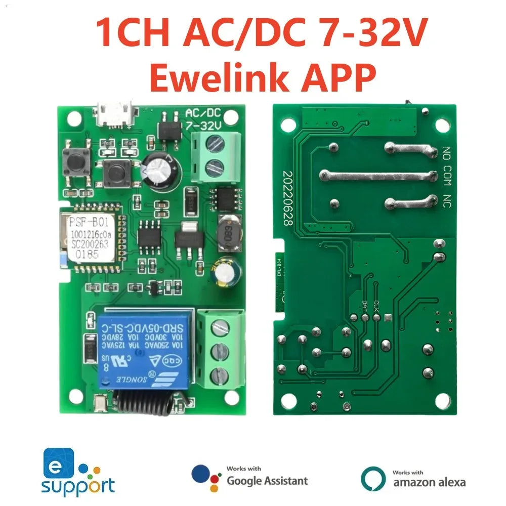 Ewelink WIFI Garage Door Opener Controller Smart Switch On Off Relay Module Gate Open Voice Control Alexa Google Home