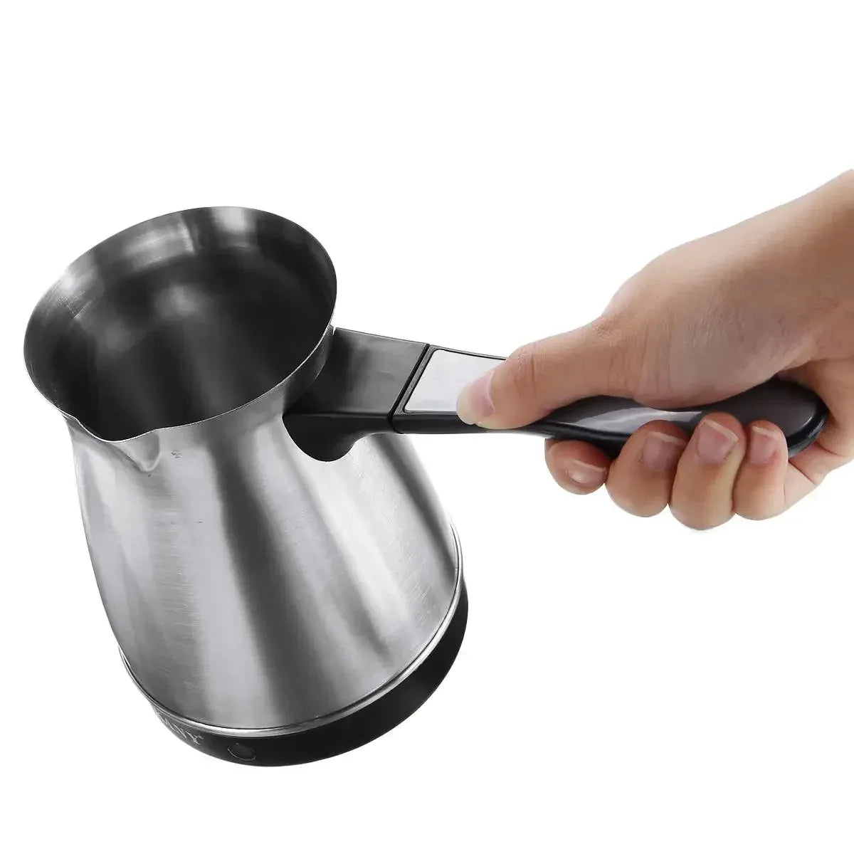 220V 500ml Electric Coffee Pot Portable Espresso Machine, Stainless SteelSeparated Italian Mocha Pot, Greek Turkish Coffee Maker