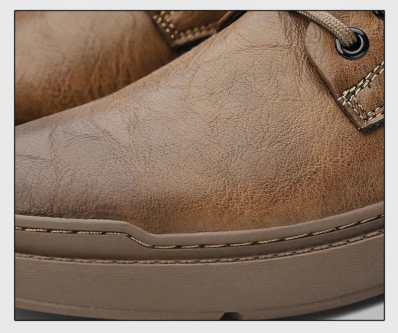Spring Autumn Casual Men Retro Leather Shoes 2023 Fashion British Style Anti-skid Chaussure Homme Cuir Luxury Brand Designer