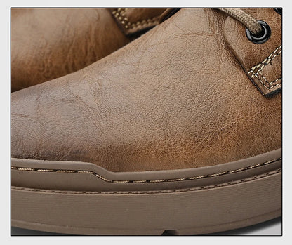 Spring Autumn Casual Men Retro Leather Shoes 2023 Fashion British Style Anti-skid Chaussure Homme Cuir Luxury Brand Designer
