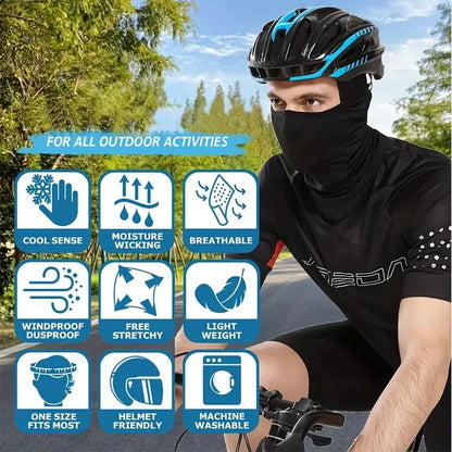UV Protection Classic Cooling Balaclava Breathable Ice Silky Full Face Mask For Cycling Travel Outdoor Sports UPF50+ Balaclava