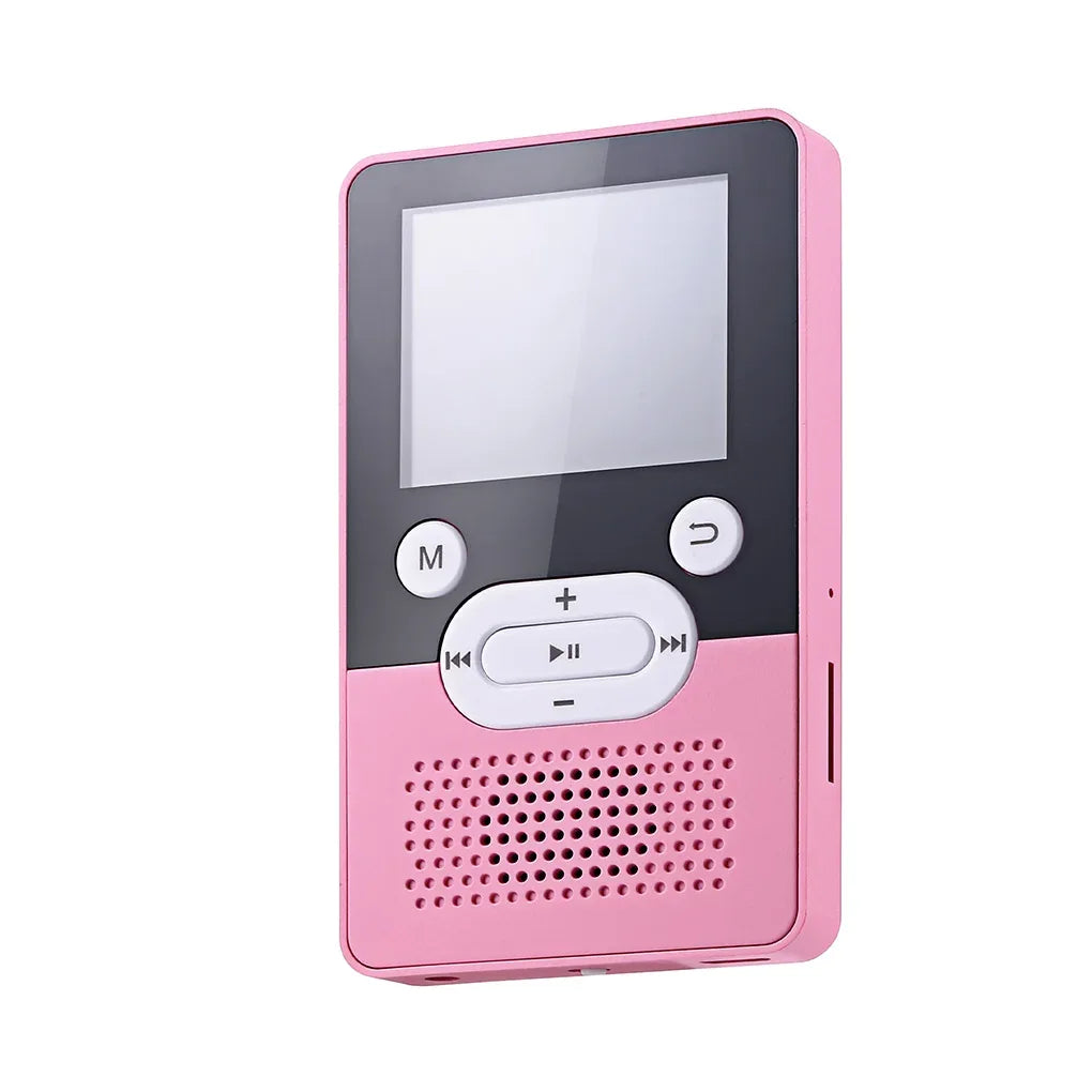 MP3 Player 3.5mm Bluetooth-compatible MP4 JPG JPEG BMP GIF Radio E-book Pedometer Multifunctional Music Pink 16G