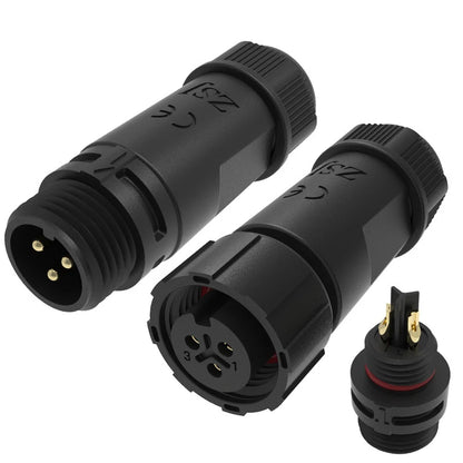M12 Welded Connector Outdoor 2 3 4 5 6 7 8 Pin IP68 Waterproof Assembled Connector Joint Aviation Docking Male Female Plug