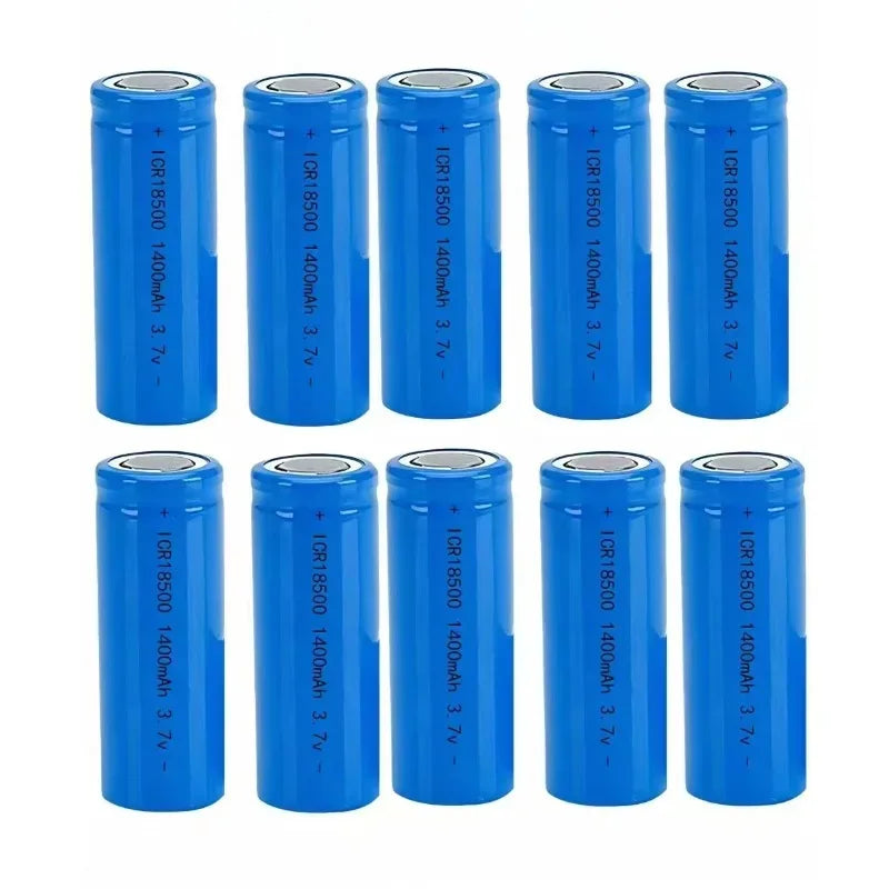 3.7V 18500 rechargeable lithium battery 1400mAh rechargeable battery flashlight strong lighting power tool battery