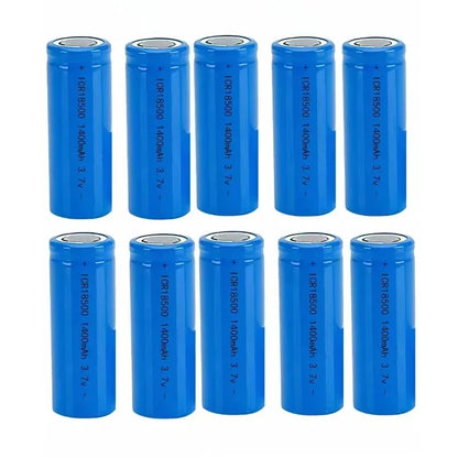 3.7V 18500 rechargeable lithium battery 1400mAh rechargeable battery flashlight strong lighting power tool battery