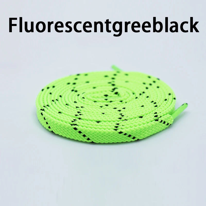 1Pair Mixed Color Shoe Laces Black and White Stripe Double Flat Shoelaces Sneakers Casual Shoes Shoelace