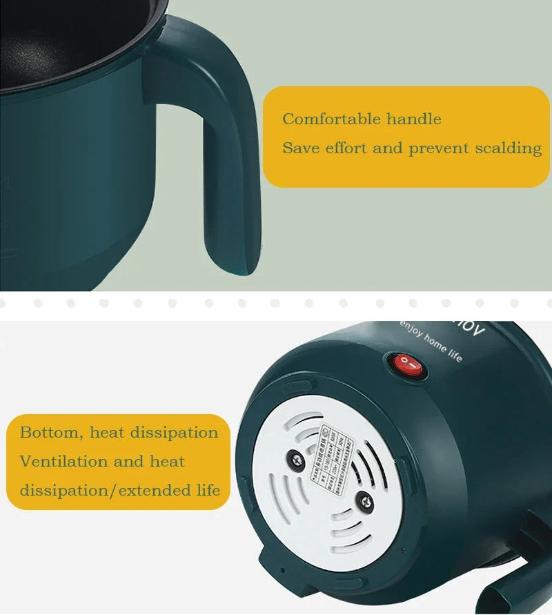 Mini Electric Rice Cooker Non-Stick Single/Double Layer Multifunction Cooking Machine Hot Pot for Home Use