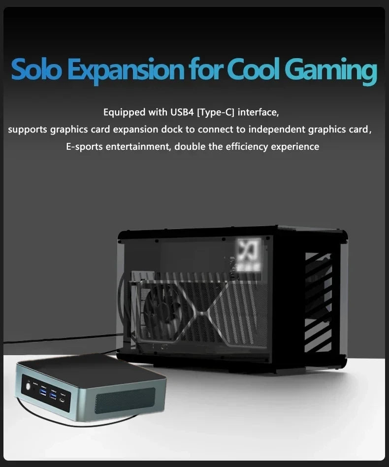 AMD Mini PC Gamer Ryzen 9 6900HX Ryzen 7 6800H ES 2xDDR5 2xLAN 2.5G NVMe USB4 WiFi6E Windows 11 Pro Desktop Mini Gaming Computer