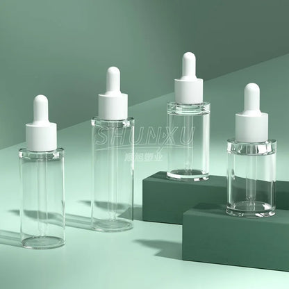 Dropper Essential Oil Bottle 20/30/40/50ml Plastic PET Dropper Bottle Transparent DIY Makeup Packaging Bottle Cosmetic Container