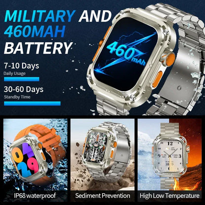 LIGE Smart Watch 2.1 inch AMOLED Health Sports Man Watch Heart Rate Bluetooth Calling Smart watch For Men Women For Android IOS