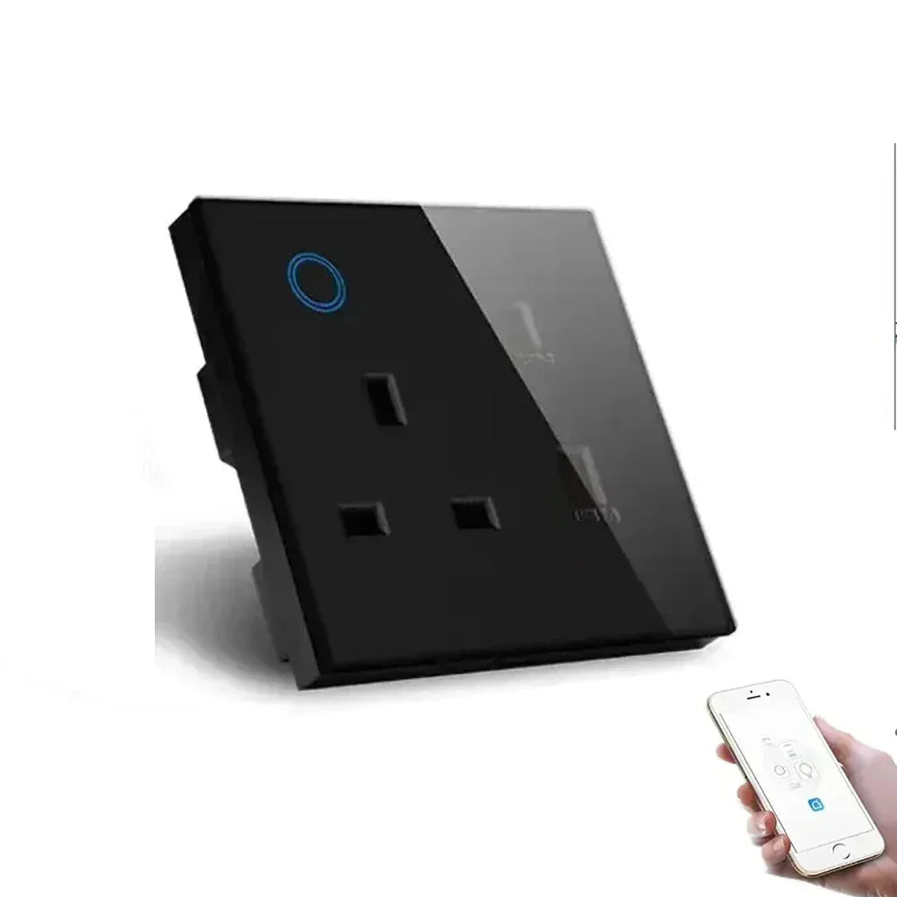Melery WIFI Smart Tuya USB Type C PD 20W Wall Socket UK Plug Outlet Power Monitor Touch Switch Wireless Remote Alexa Google Home