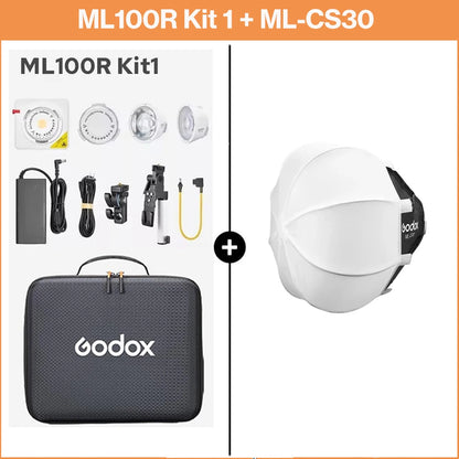 Godox ML100R 110W RGB LED Video Light 2800-6500K 11 FX Effects APP Control Godox Mount for Filmmaking/Live Streaming/Vlog