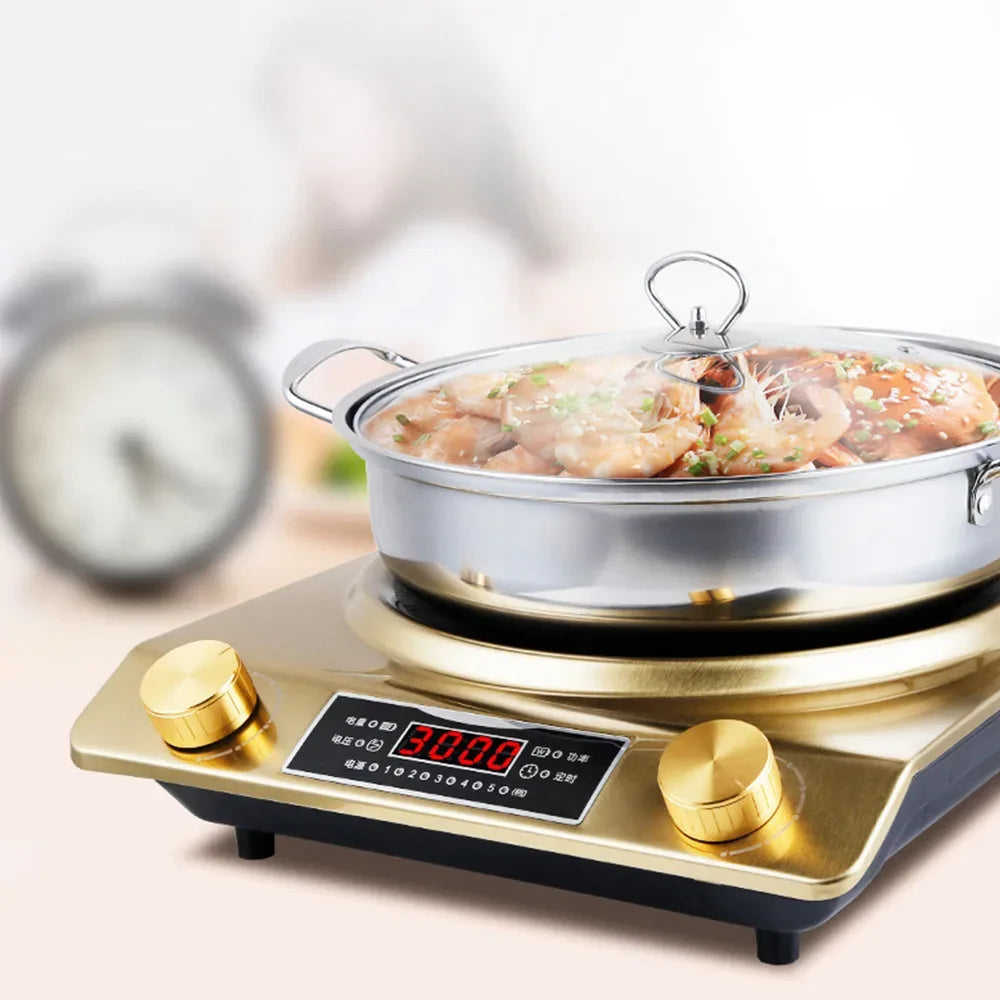 3000W Household Induction Cooker High-power Induction Cooking Stove Hot Pot Concave Cooking Machine
