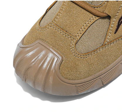 Oulylan Men's Lightweight Safety Shoes Breathable Low-Top Work Shoes Outdoor Fashionable Wear-Resistant Labor Protection Shoes