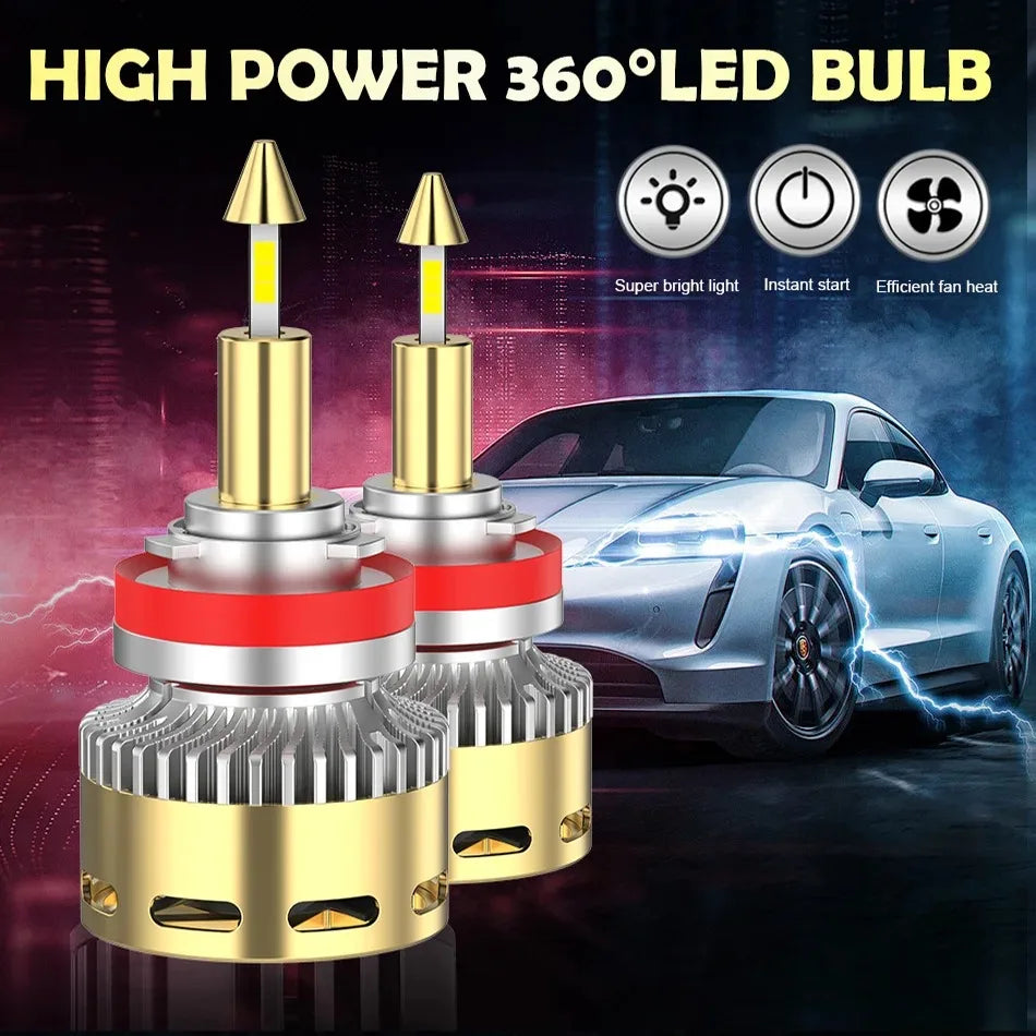 H4 H7 LED Headlights Bulbs CANBUS H1 H8 H9 H11 5500W High Birghtr Diode Lamps HB3 HB4 9005 9006 For Car Projector Lense 6500K