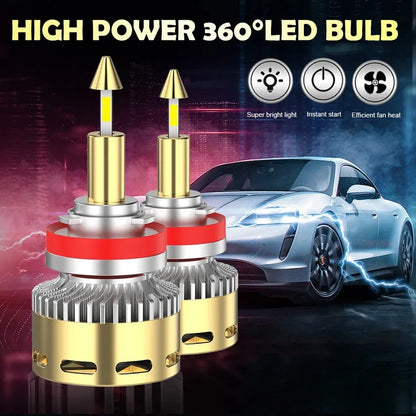 H4 H7 LED Headlights Bulbs CANBUS H1 H8 H9 H11 5500W High Birghtr Diode Lamps HB3 HB4 9005 9006 For Car Projector Lense 6500K