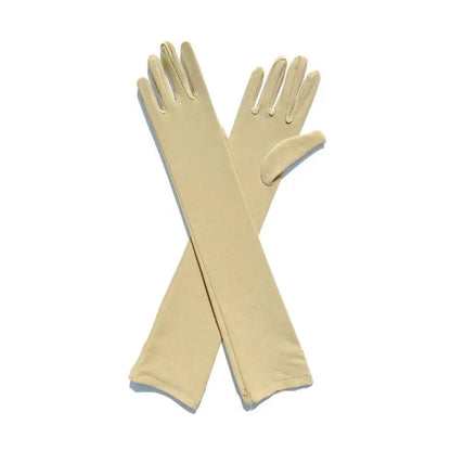 Ladies Mittens Milk Silk Stretch Ladies Gloves Festival Party Group Show Bar Dance Dress Up Gloves 45Cm Long Gloves C013