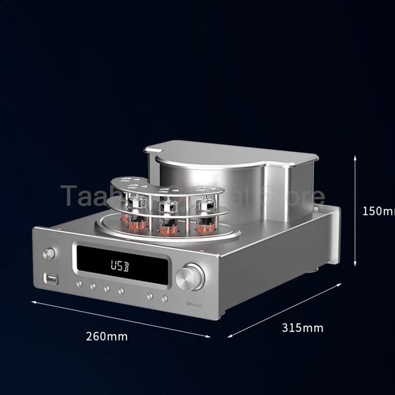 Home Theater Set 5.0 Bluetooth Amplifier 75Wx2 Tube Amp with Aluminum Case 6.5inch Speakers 120W Loudspeakers For Home Studio DJ