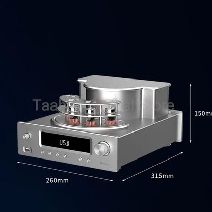 Home Theater Set 5.0 Bluetooth Amplifier 75Wx2 Tube Amp with Aluminum Case 6.5inch Speakers 120W Loudspeakers For Home Studio DJ