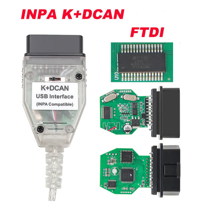 K DCAN K+CAN FTDI Chip OBD2 Auto Car Diagnostic Tools OBD 2 Scanner Switch USB Interface Cable K + DCAN OBD Diagnostic Cable