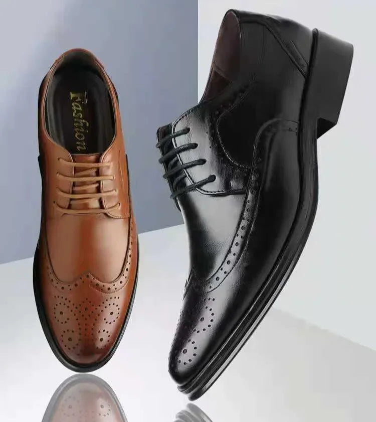 Social Shoe Male Breathable In Summer Official New Pointed Toe Men's Formal Shoes Cheap Liquidation Gentleman Legitimate Leather