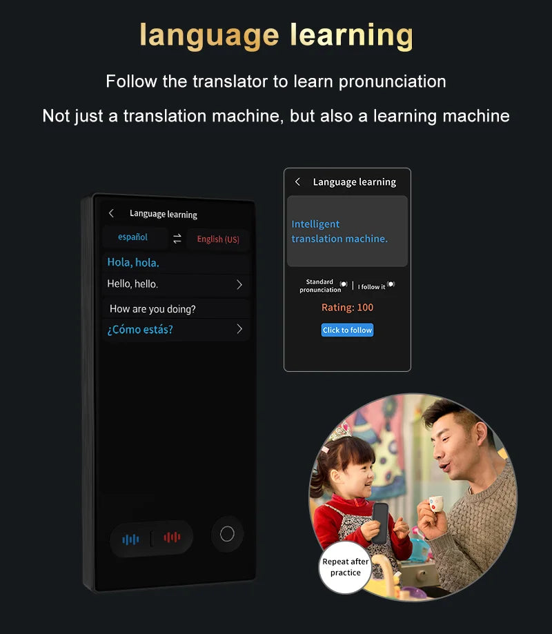 Language Translator Device 148 In Real-time Online Languages Translation Device Portable AI ChatGPT Photo Intelligent Translate