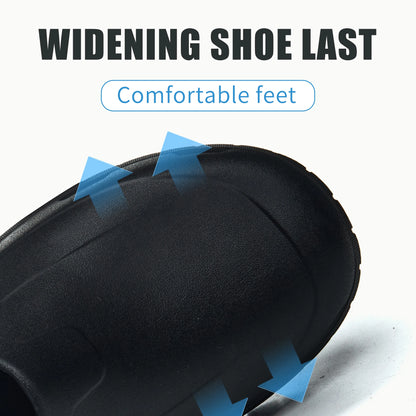 Men's Chef Shoes Waterproof Slip-On Lightweight Soft Anti-Slip Kitchen Hotel Work Shoes Easy to Wear Comfortable Food Service Fo