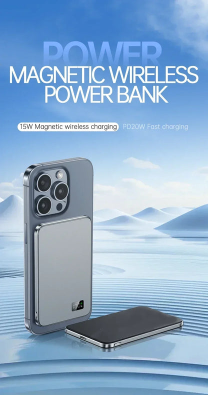 Lenovo Magnetic Magsafe Power Bank 500000mAh PD22.5W Wireless Quick Charging Portable External Battery for iPhone