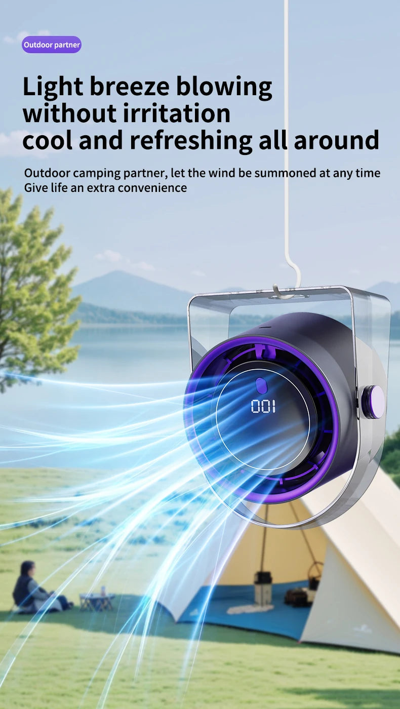 Portable Smart Electric Fan 100-speed Usb Small Fan Mini Office Dormitory Desktop Air Cooler Ceiling Fan Wall-mounted Air Cooler