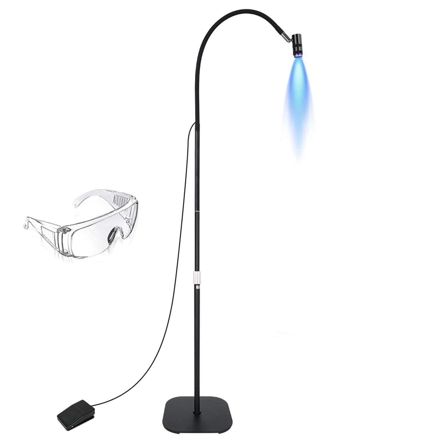 170cm Floor Standing Professional Nail UV Lamp Nail Dryer Stand 6W 5 Levels UV Lash Light Nail Tech Glue Lamp Foot Switch