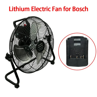 12 Inch Floor Electric Fan Household Commercial Industrial Floor Fan For Bosch For Makita For Milwaukee 18V 20V Li-ion Battery
